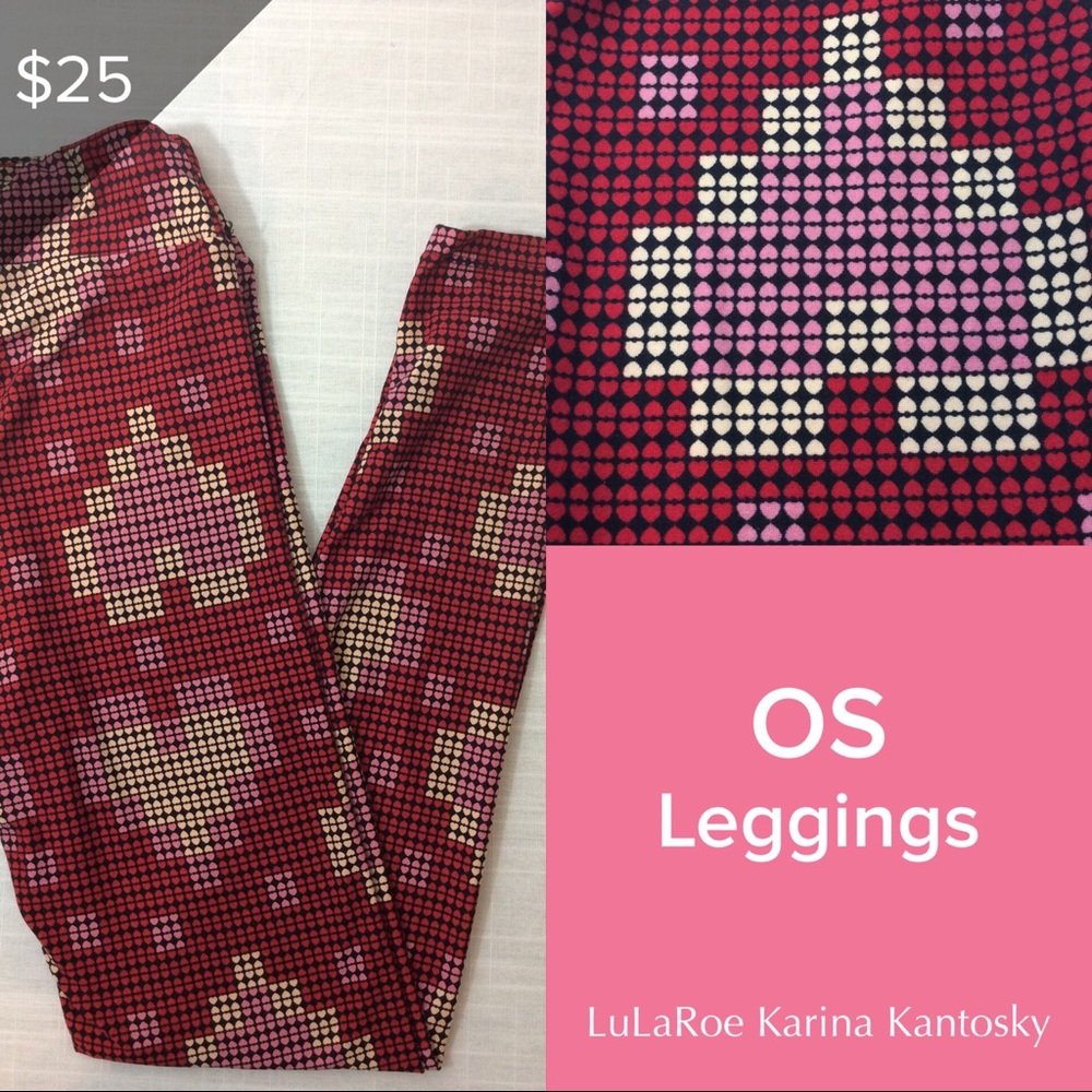 LuLaRoe OS Valentine leggings